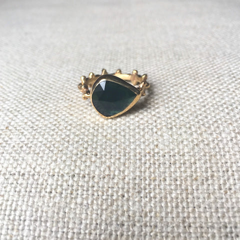 Rosecut Sapphire Ring