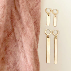 Tag Huggie Earrings