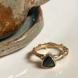 Tourmaline Trillion Vines Ring