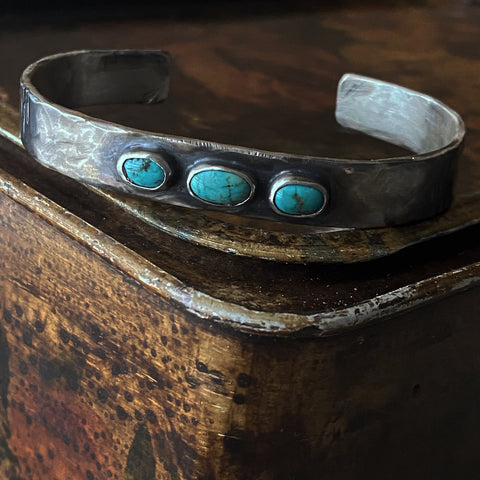 Turquoise Cuff in Silver