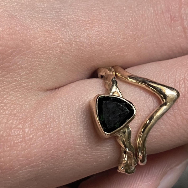 Tourmaline Trillion Vines Ring