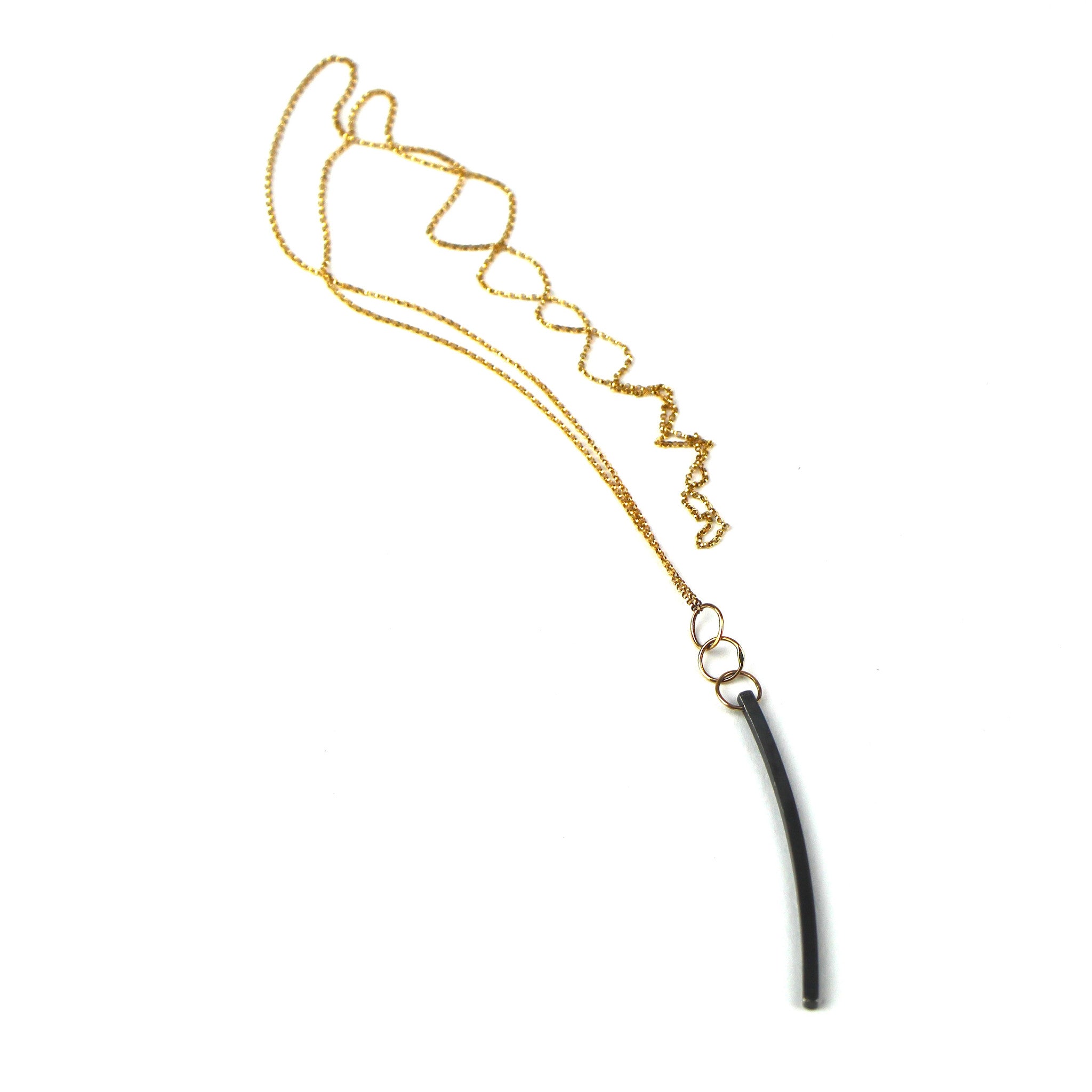Black Bar Necklace