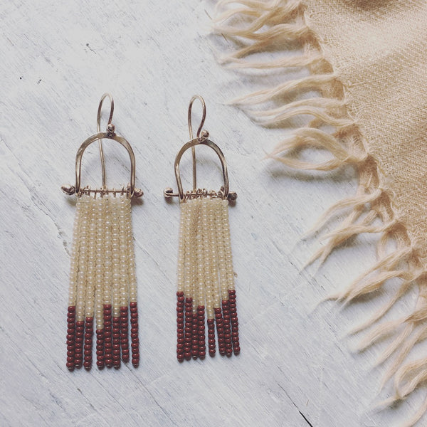 Beaded Fringe Earrings