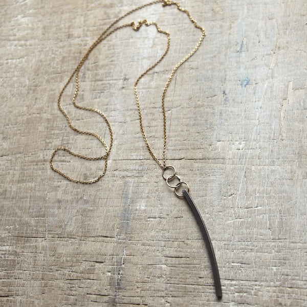Black Bar Necklace