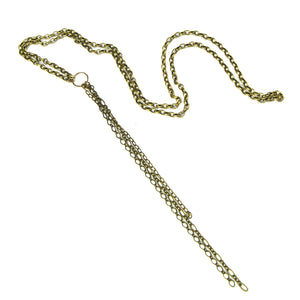 Long Brass Chain Necklace