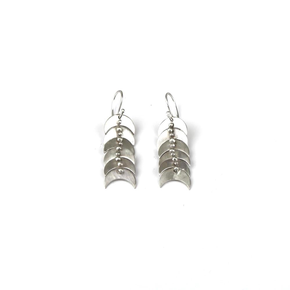 Mobile Silver Crescent Earrings