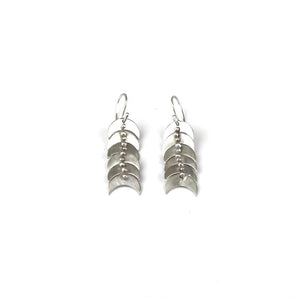 Mobile Silver Crescent Earrings