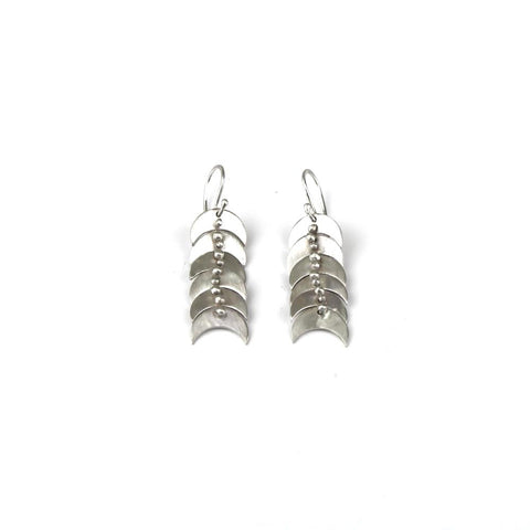 Mobile Silver Crescent Earrings