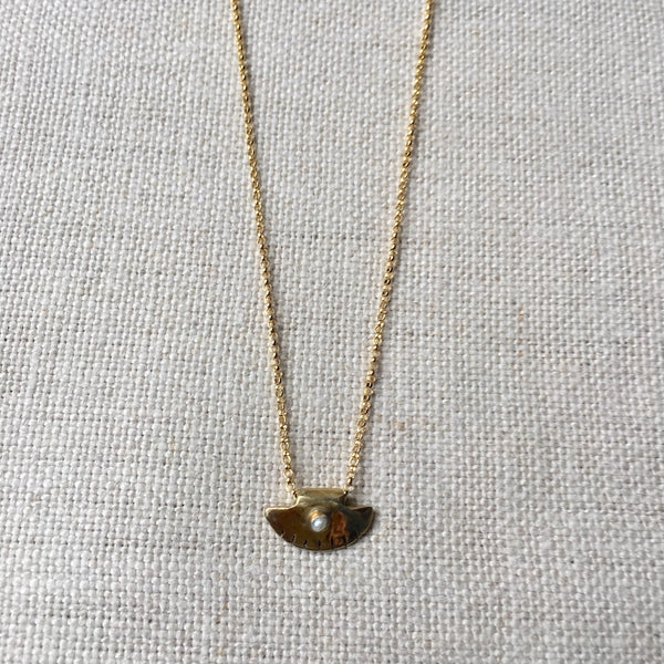 Pearl Disc Necklace