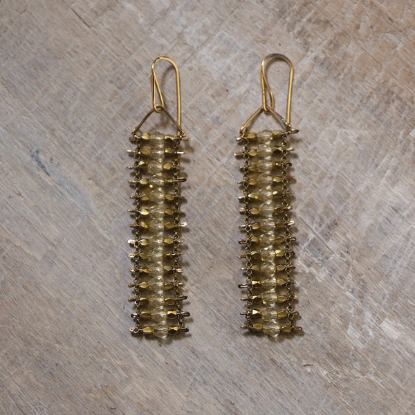 Drift Earrings Clear Bead