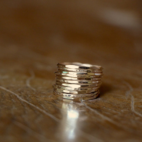 10 Gold Stacking Rings