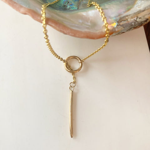 Gold Fill Lariat Necklace