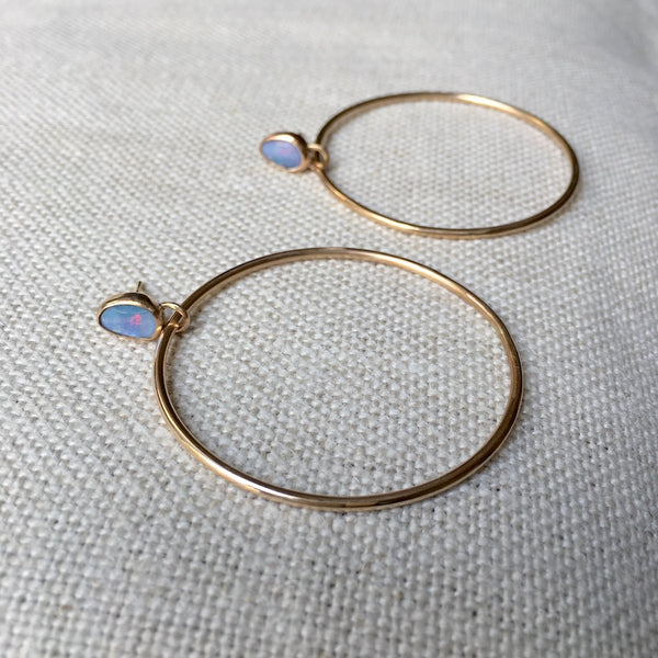 Himalayan Opal Earrings in Gold Fill
