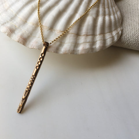 Stamped Spire Necklace