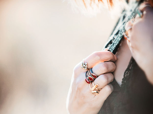 Slender Sunstone Ring
