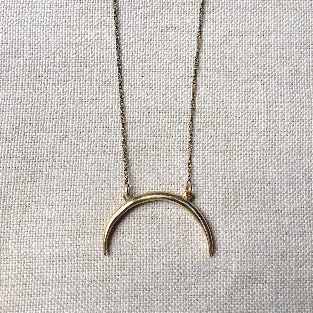 Large Lifted Crescent Necklace