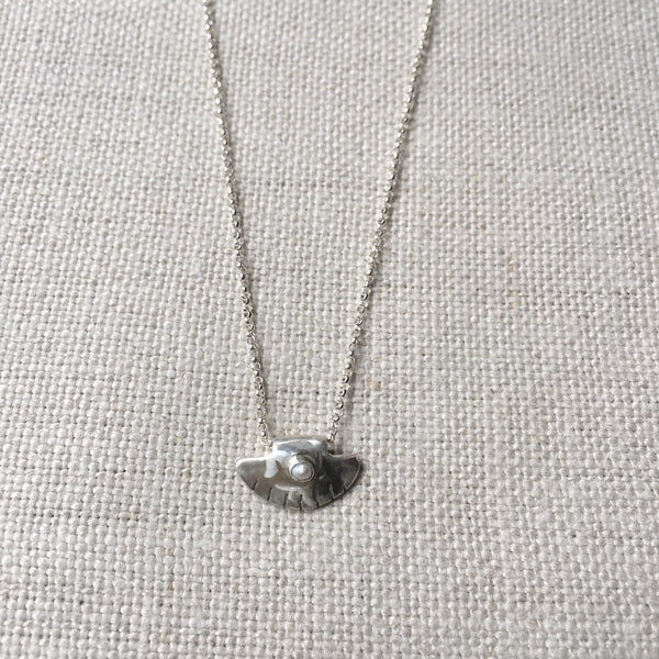 Pearl Disc Necklace