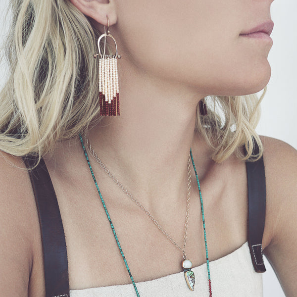 Beaded Fringe Earrings