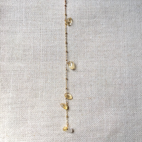 Rutilated Quartz Lariat Necklace