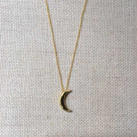 Small Crescent Moon Necklace