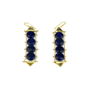 Lapis Triangle Earrings