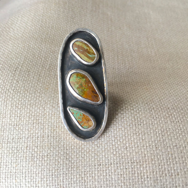 Triple Turquoise Framed Ring