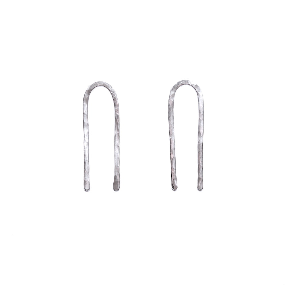 Tuning Fork Earrings Silver
