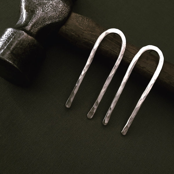 Tuning Fork Earrings Silver