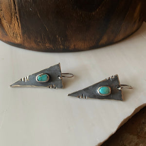 Turquoise Arrowhead Earrings