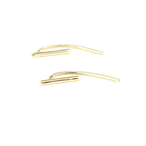 Twig Earrings in 14k Gold