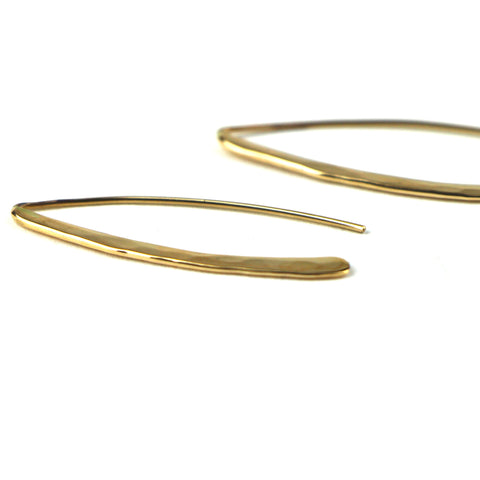 Wishbone Earrings in 14k Gold