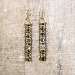 Black Garnet Drift Earrings