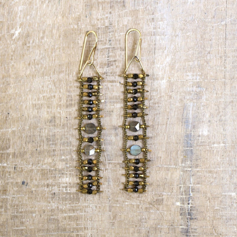 Black Garnet Drift Earrings