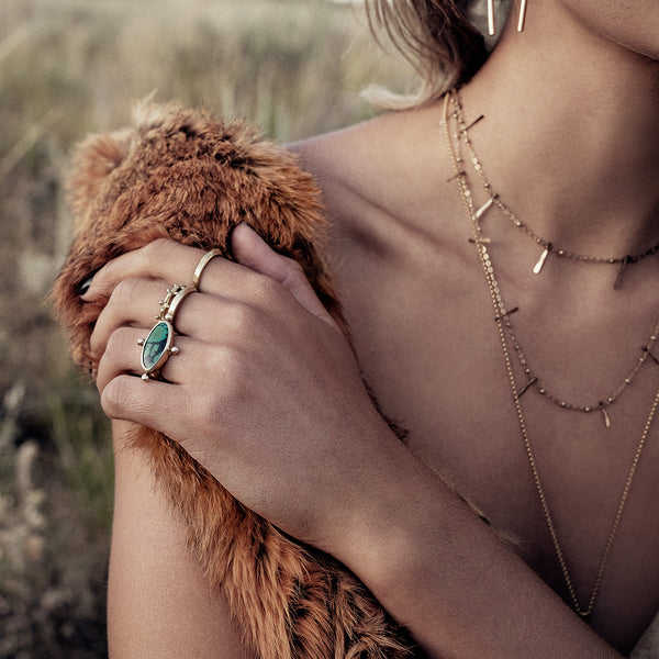 Turquoise Ring with Spheres